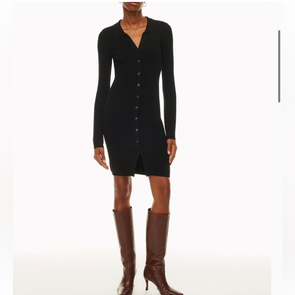 Aritzia Wilfred Black Cove Dress in size Large